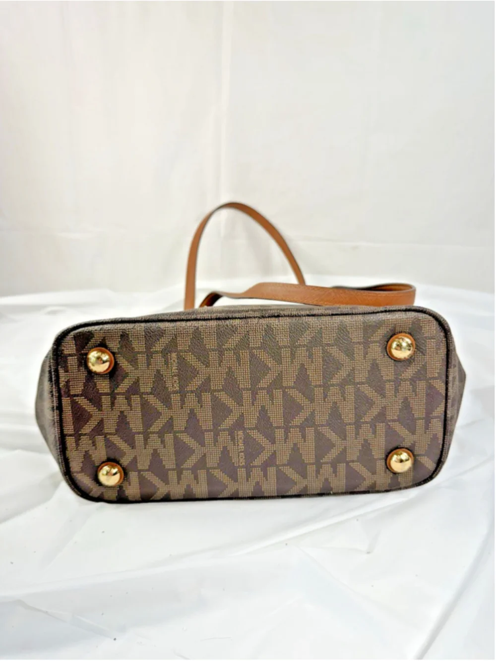 Michael Kors Jet Set East West Medium Tote Brown Signature Logo